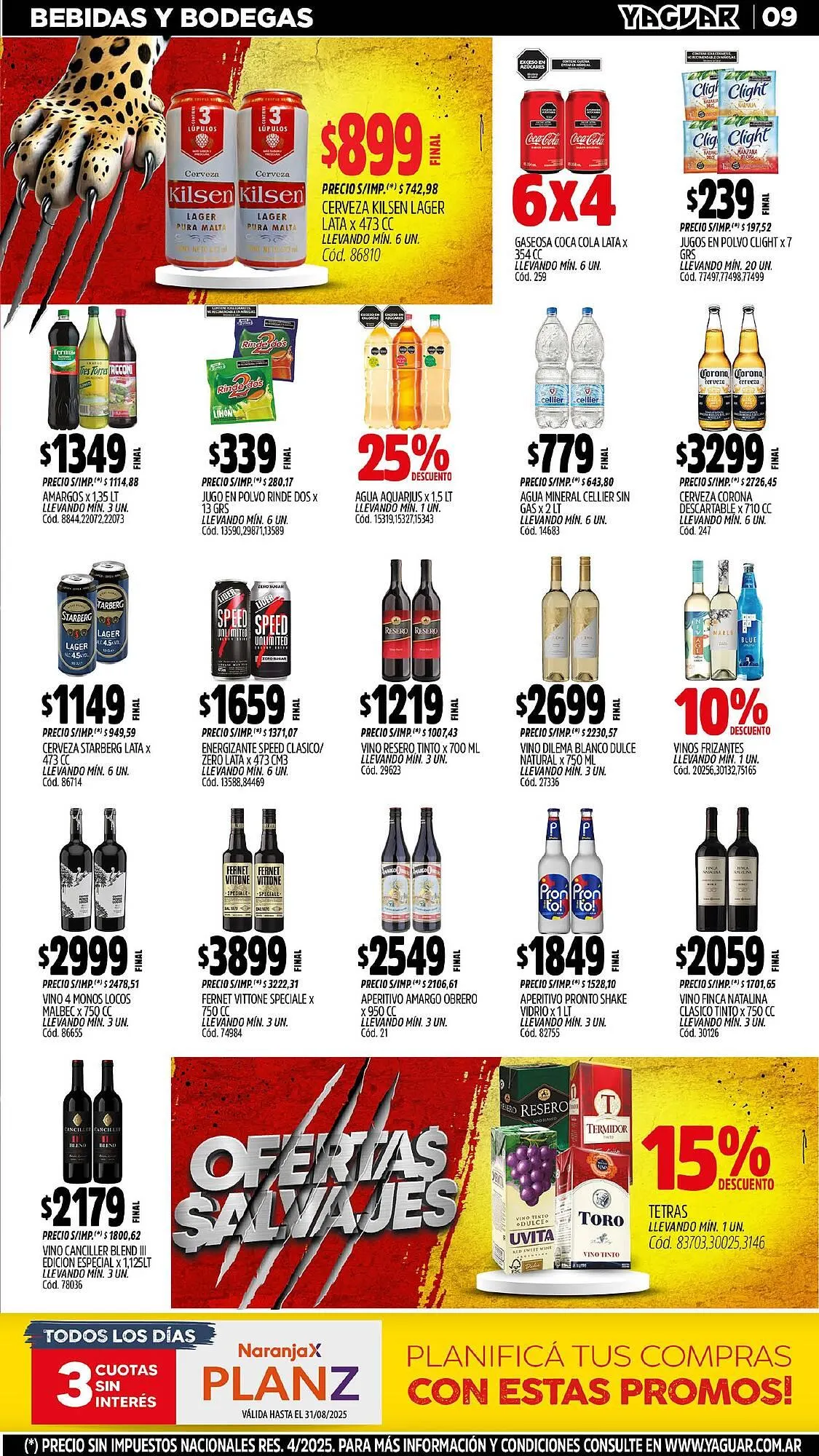Ofertas de Catálogo Supermercados Yaguar 11 de agosto al 18 de agosto 2025 - Página 9 del catálogo