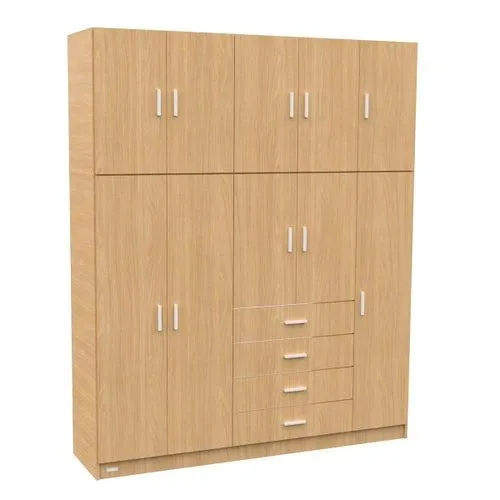 Placard ropero 10 puertas 4 cajones con baulera dakar malta Mosconi