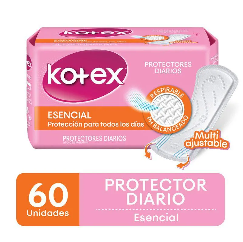 Protector Diario Kotex Esencial 60 Un.