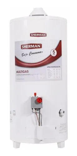 Termotanque Multigas Sherman Tpgp80 80 Lts de Pie Superior