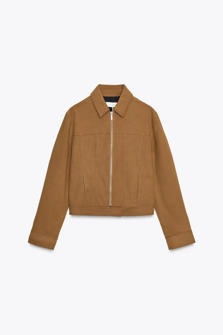 CAZADORA CREMALLERA EFECTO ANTE