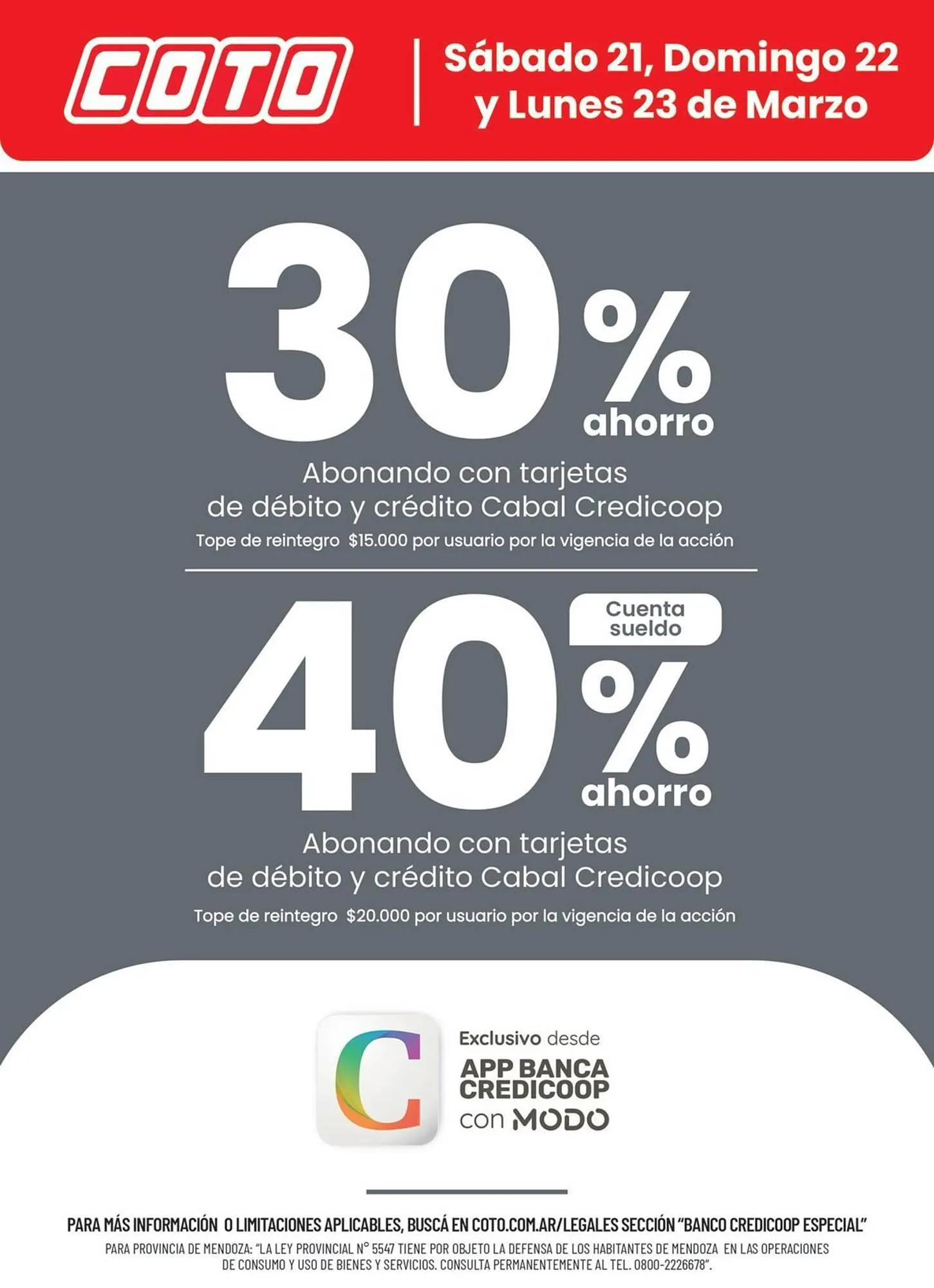 Ofertas de Catálogo Coto 21 de marzo al 23 de marzo 2026 - Página 1 del catálogo