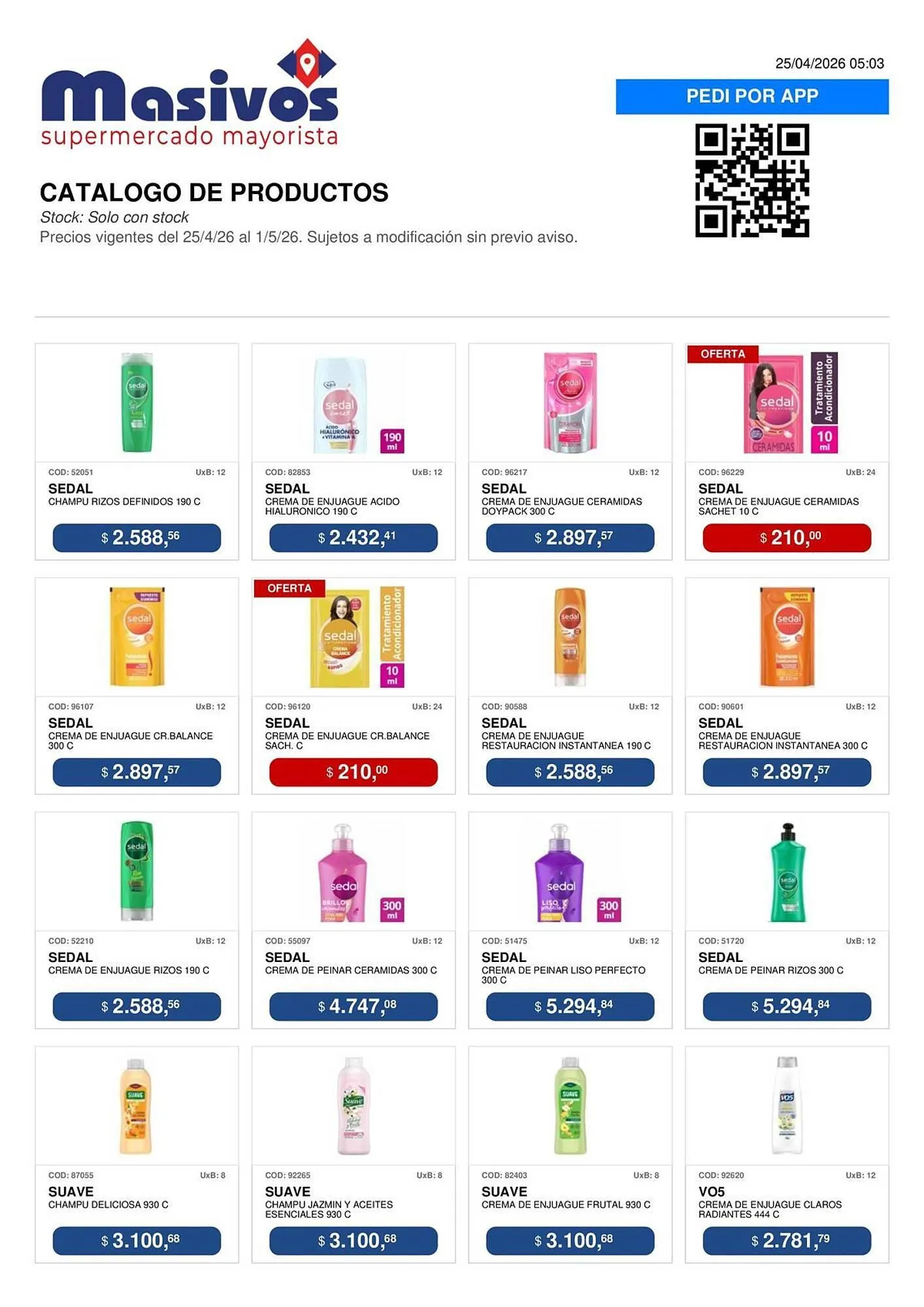 Ofertas de Catálogo Masivos 25 de abril al 1 de mayo 2026 - Página 123 del catálogo