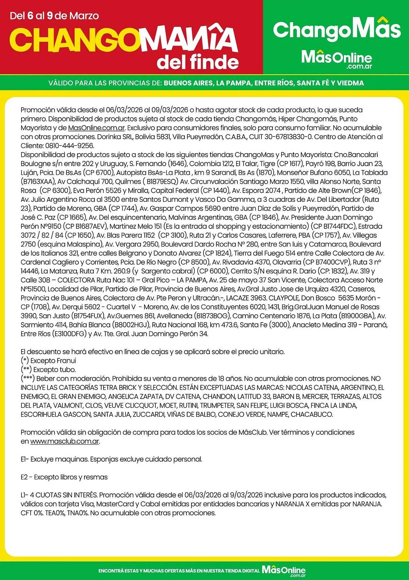 Ofertas de Catálogo Changomas 6 de marzo al 9 de marzo 2026 - Página 2 del catálogo