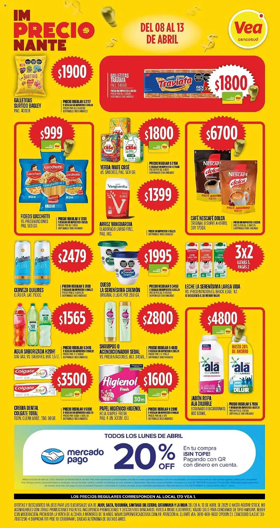 Ofertas de Catálogo Supermercados Vea 8 de abril al 13 de abril 2025 - Página 1 del catálogo
