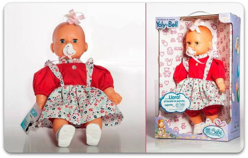 Mi Bebé Yoly Bell Llora con Chupete 62cm