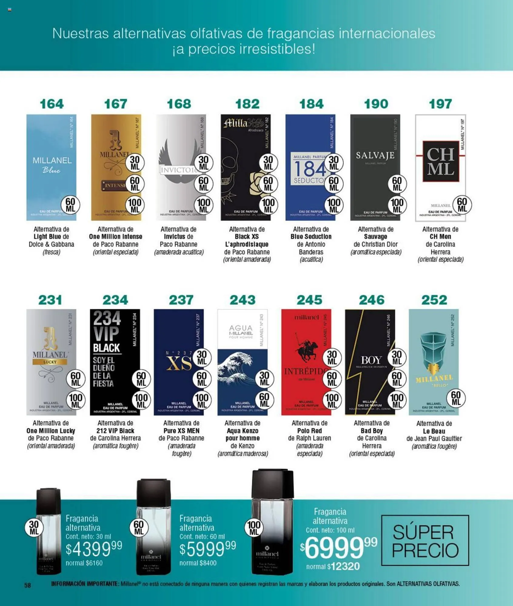 Ofertas de Catálogo Millanel Cosmética 13 de noviembre al 10 de diciembre 2023 - Página 58 del catálogo