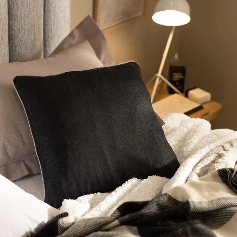 Funda de Almohadón con Cierre Denim Liso