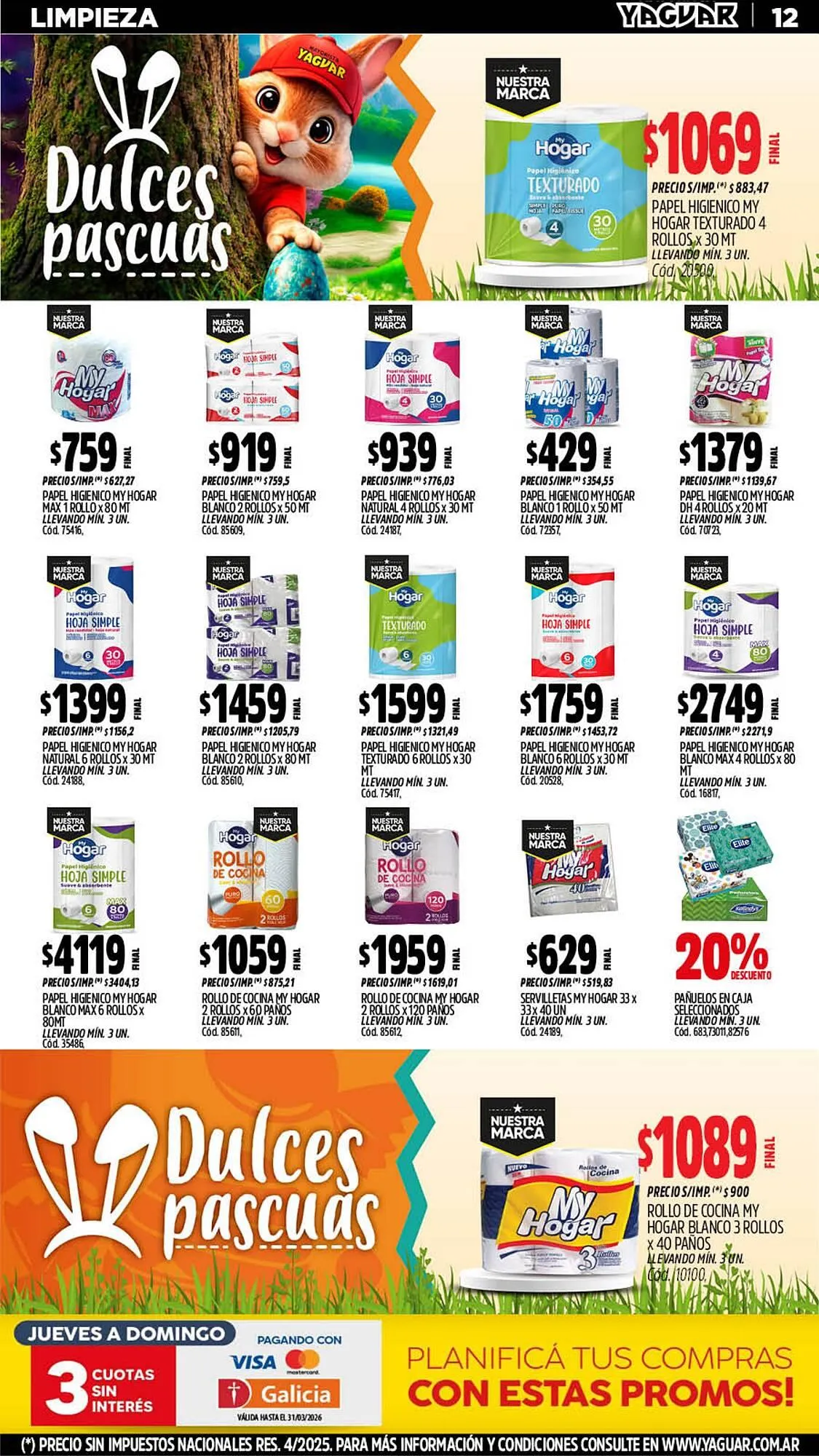 Ofertas de Catálogo Supermercados Yaguar 16 de marzo al 30 de marzo 2026 - Página 12 del catálogo