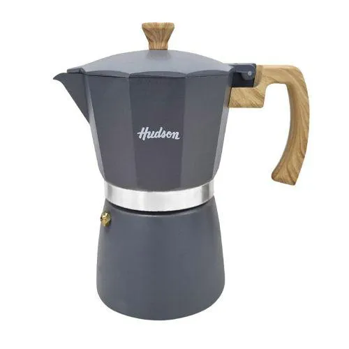 Cafetera Estilo Italiano Hudson 9 Tazas Gris