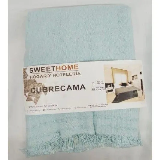 CAMAMEL CUBRECAMA RUSTICO 15010 SH1 1/2 PZA CELESTE