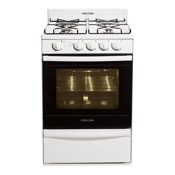 Cocina Volcan 87643/89643 V 55Cm Blanca Multigas Encendido Electrico