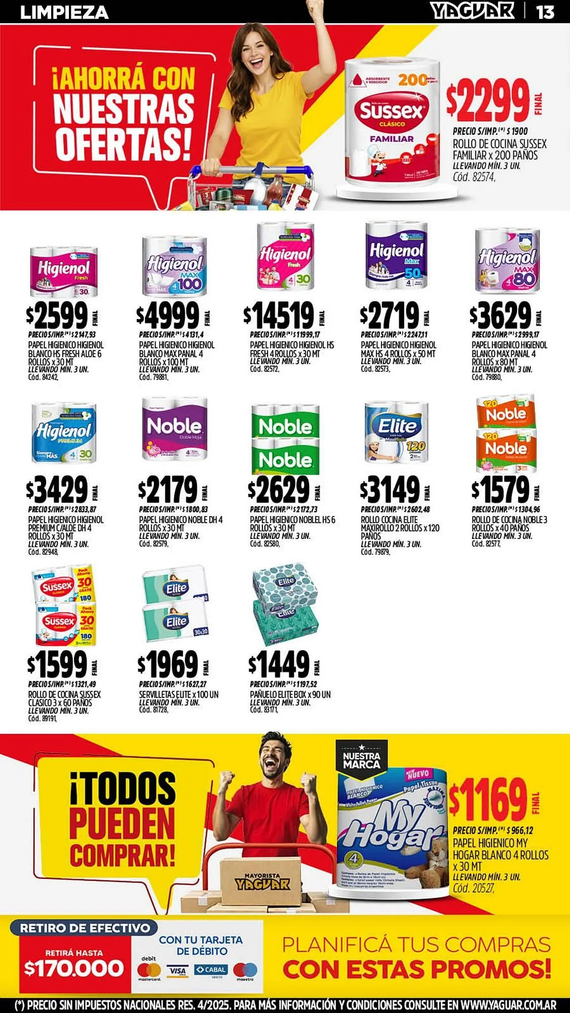 Ofertas de Catálogo Supermercados Yaguar 11 de mayo al 17 de mayo 2026 - Página 13 del catálogo