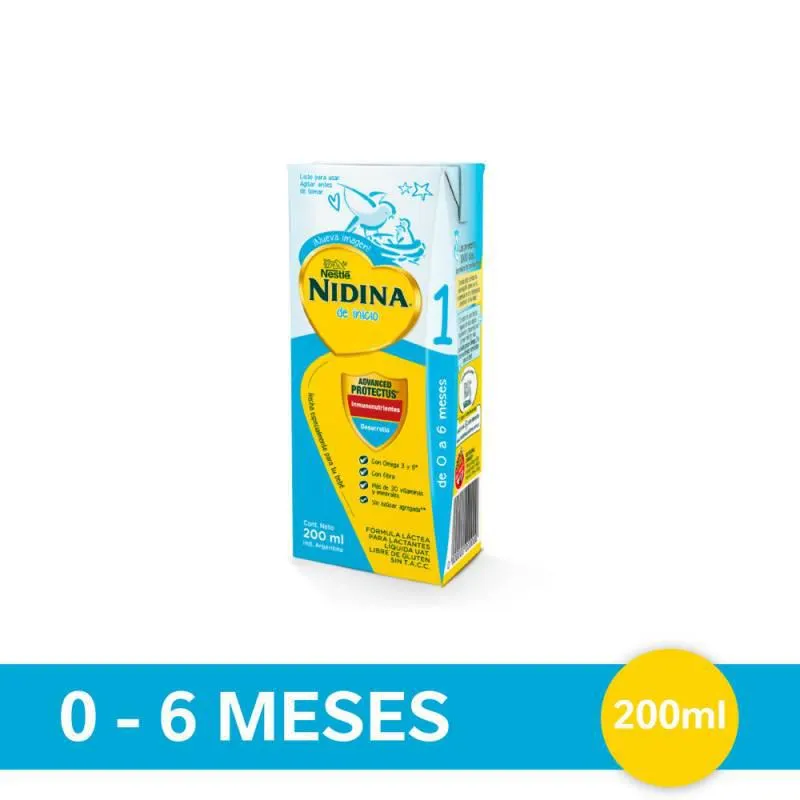 Leche Infantil Listo para tomar Nidina 1 x 200 cc