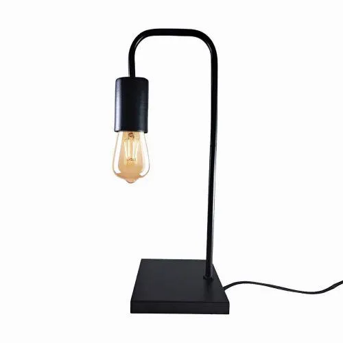 Velador Industrial Facu 1 Luz Negro Gioluce