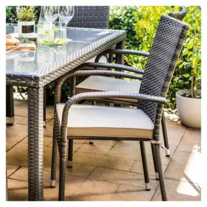 Silla de exterior Porto marrón