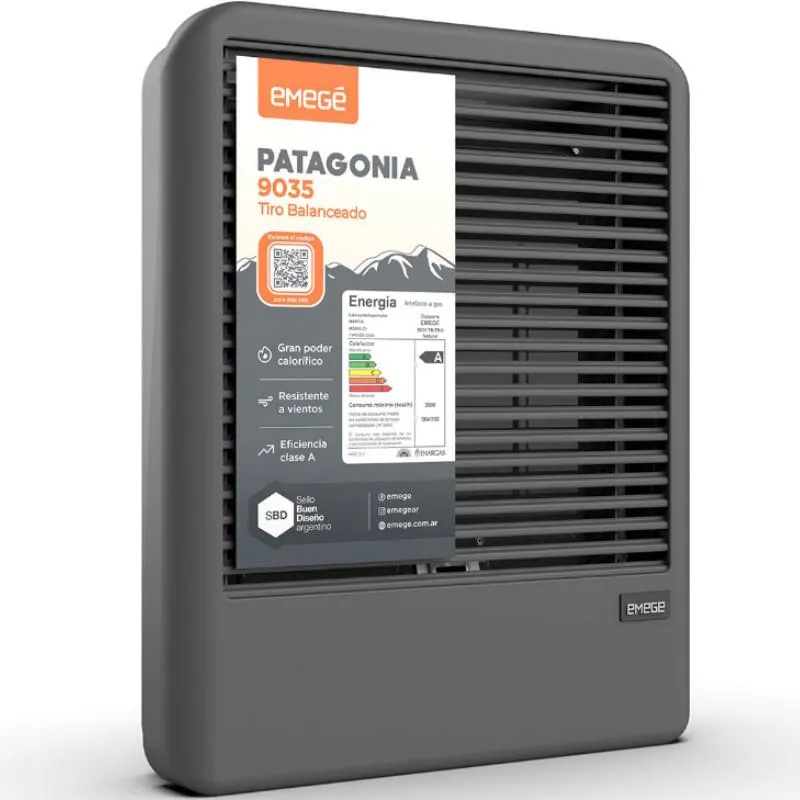 CALEFACTOR EMEGE 3500Kcal TIRO BALANCEADO LINEA PATAGONIA 9035