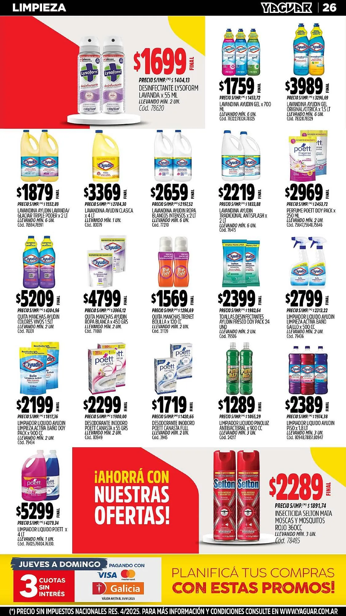 Ofertas de Catálogo Supermercados Yaguar 28 de julio al 4 de agosto 2025 - Página 28 del catálogo