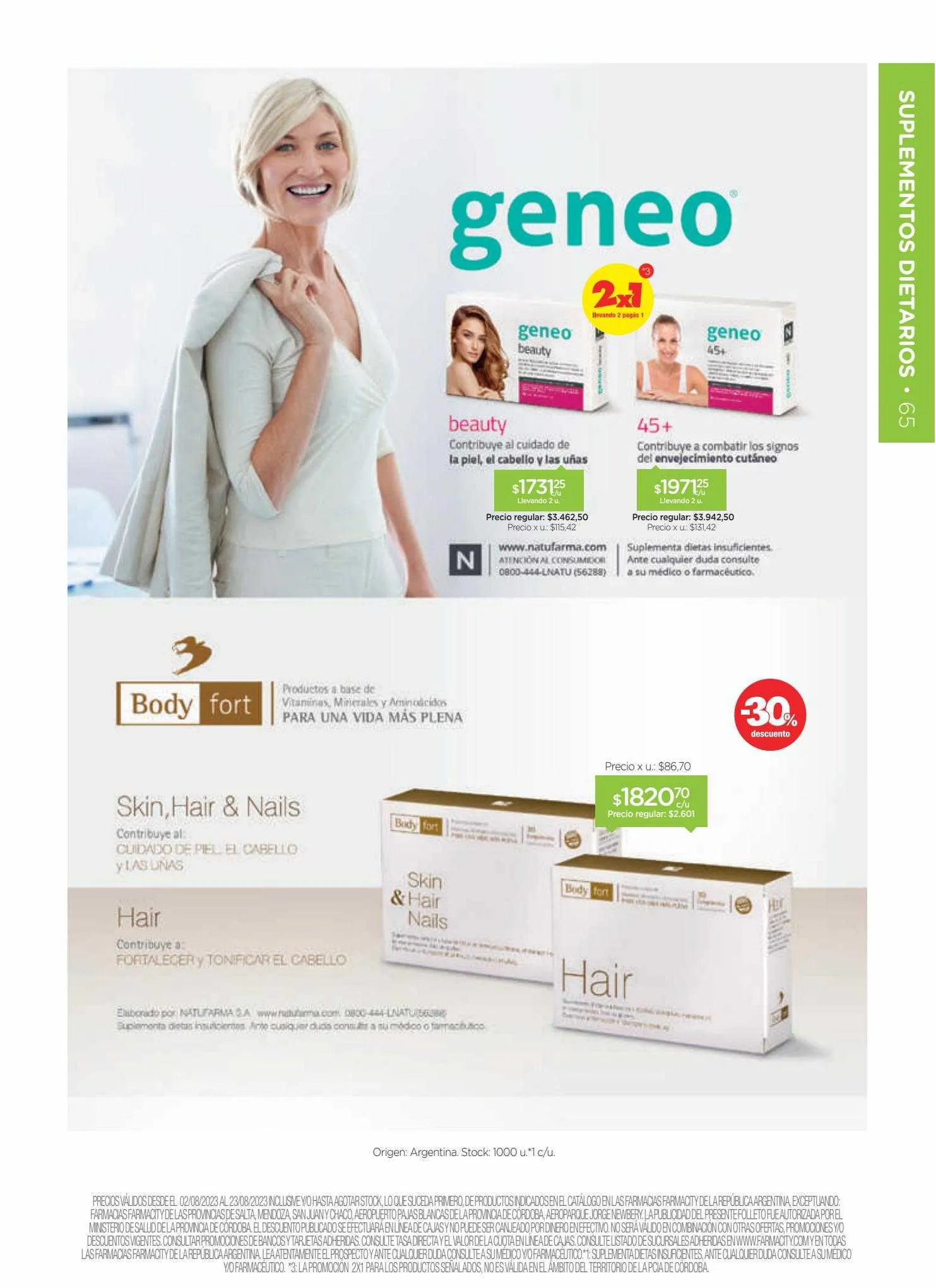 Ofertas de Catálogo Farmacity 1 de junio al 30 de septiembre 2023 - Página 65 del catálogo