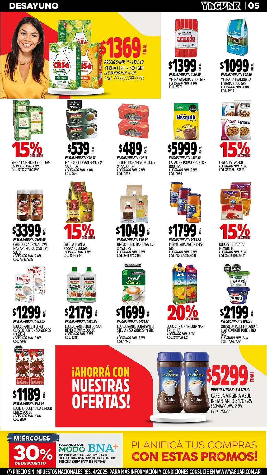 Ofertas de Catálogo Supermercados Yaguar 28 de julio al 4 de agosto 2025 - Página 5 del catálogo