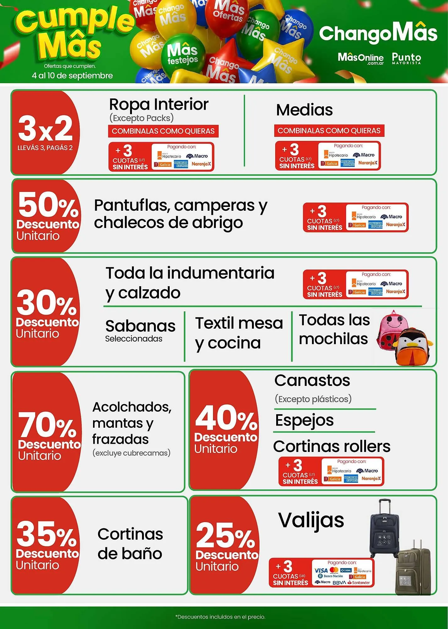 Ofertas de Catálogo Changomas 4 de septiembre al 10 de septiembre 2025 - Página 14 del catálogo