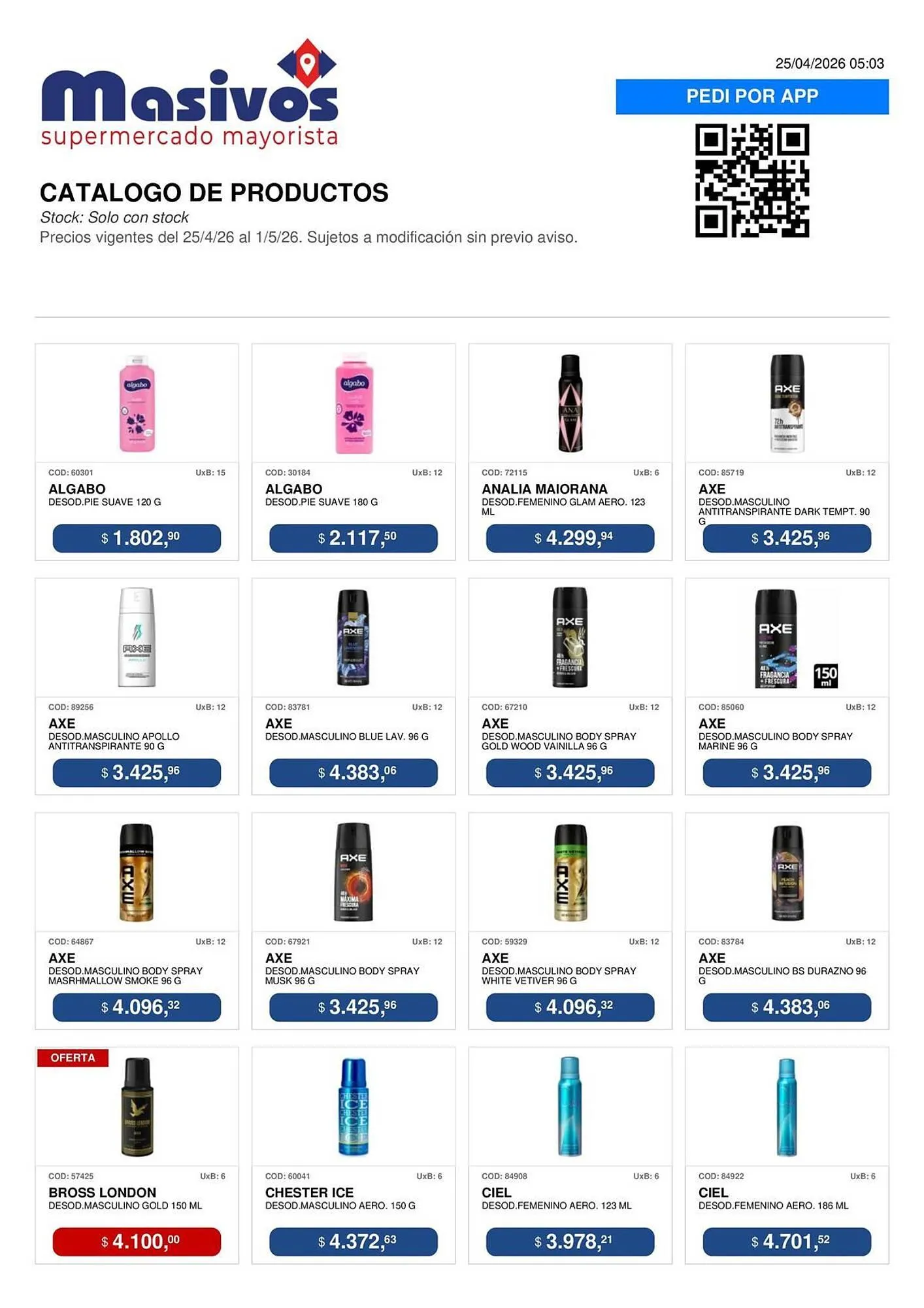 Ofertas de Catálogo Masivos 25 de abril al 1 de mayo 2026 - Página 105 del catálogo