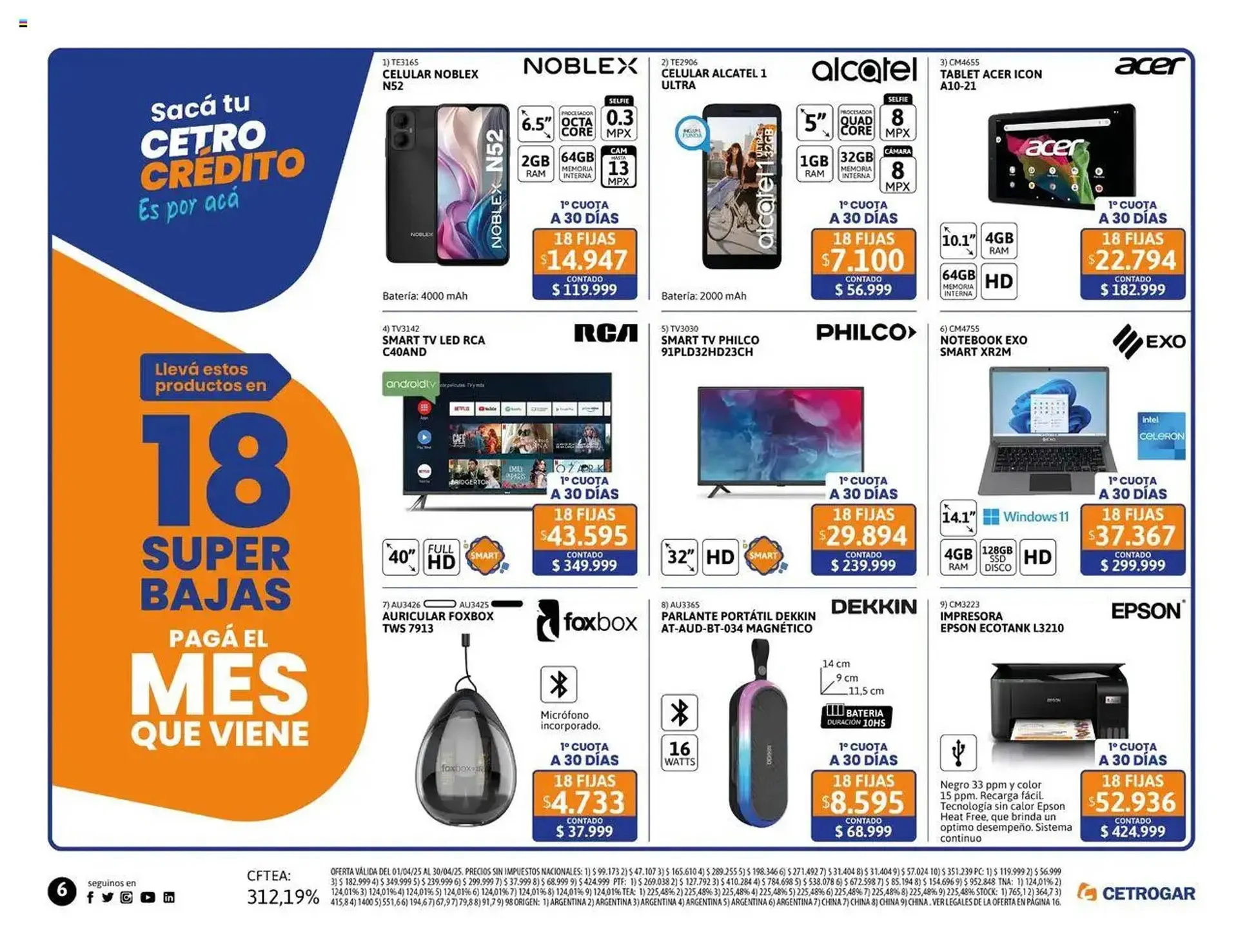 Ofertas de Catálogo Cetrogar 1 de abril al 30 de abril 2025 - Página 6 del catálogo