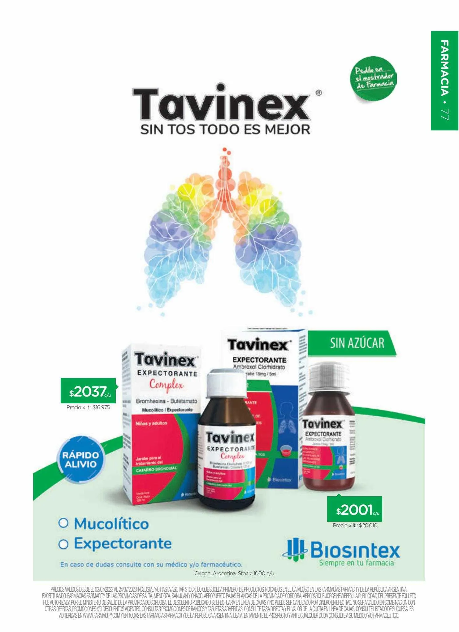 Ofertas de Catálogo Farmacity 7 de julio al 25 de julio 2023 - Página 76 del catálogo