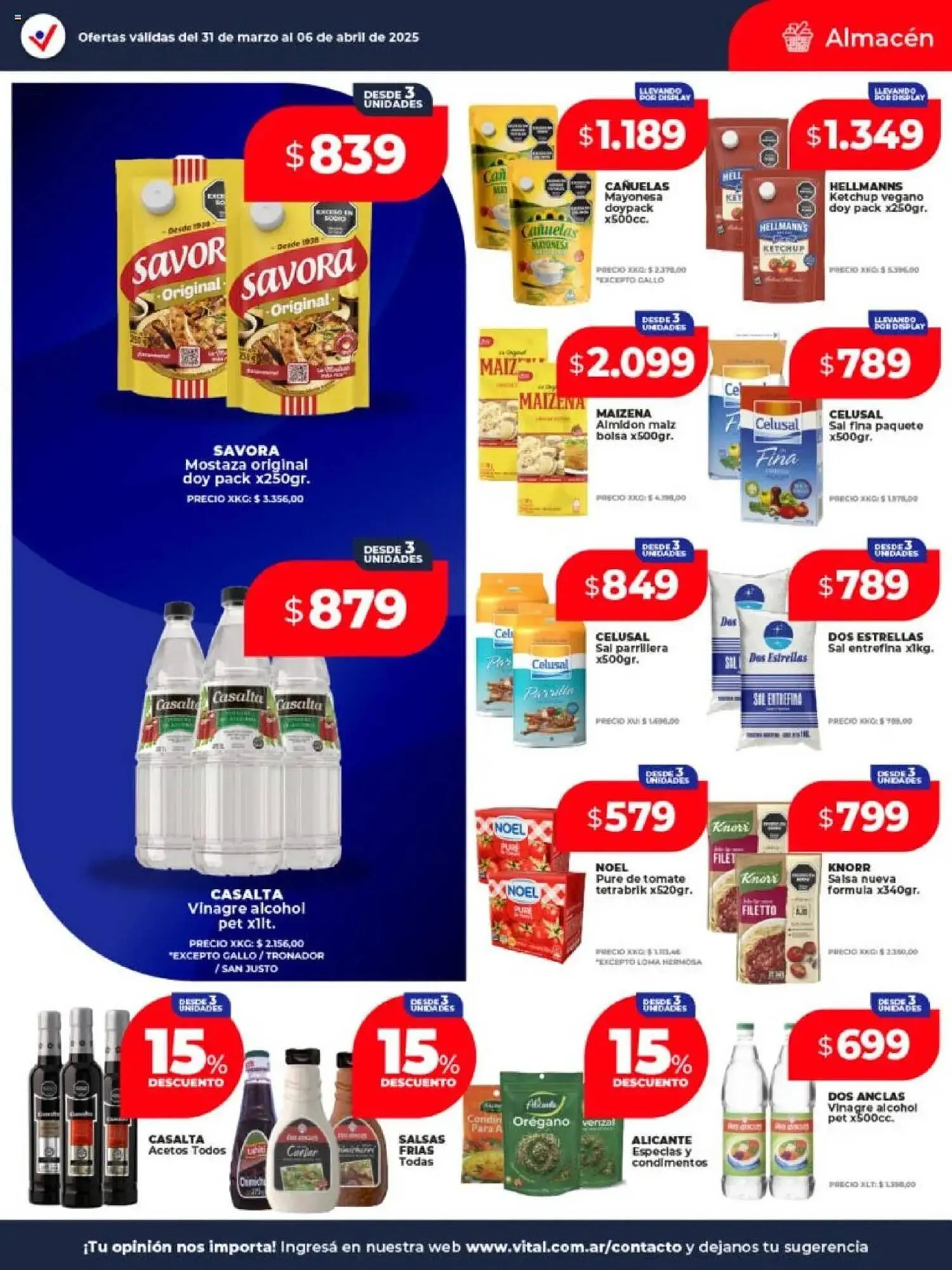 Ofertas de Catálogo Supermayorista Vital 31 de marzo al 6 de abril 2025 - Página 17 del catálogo