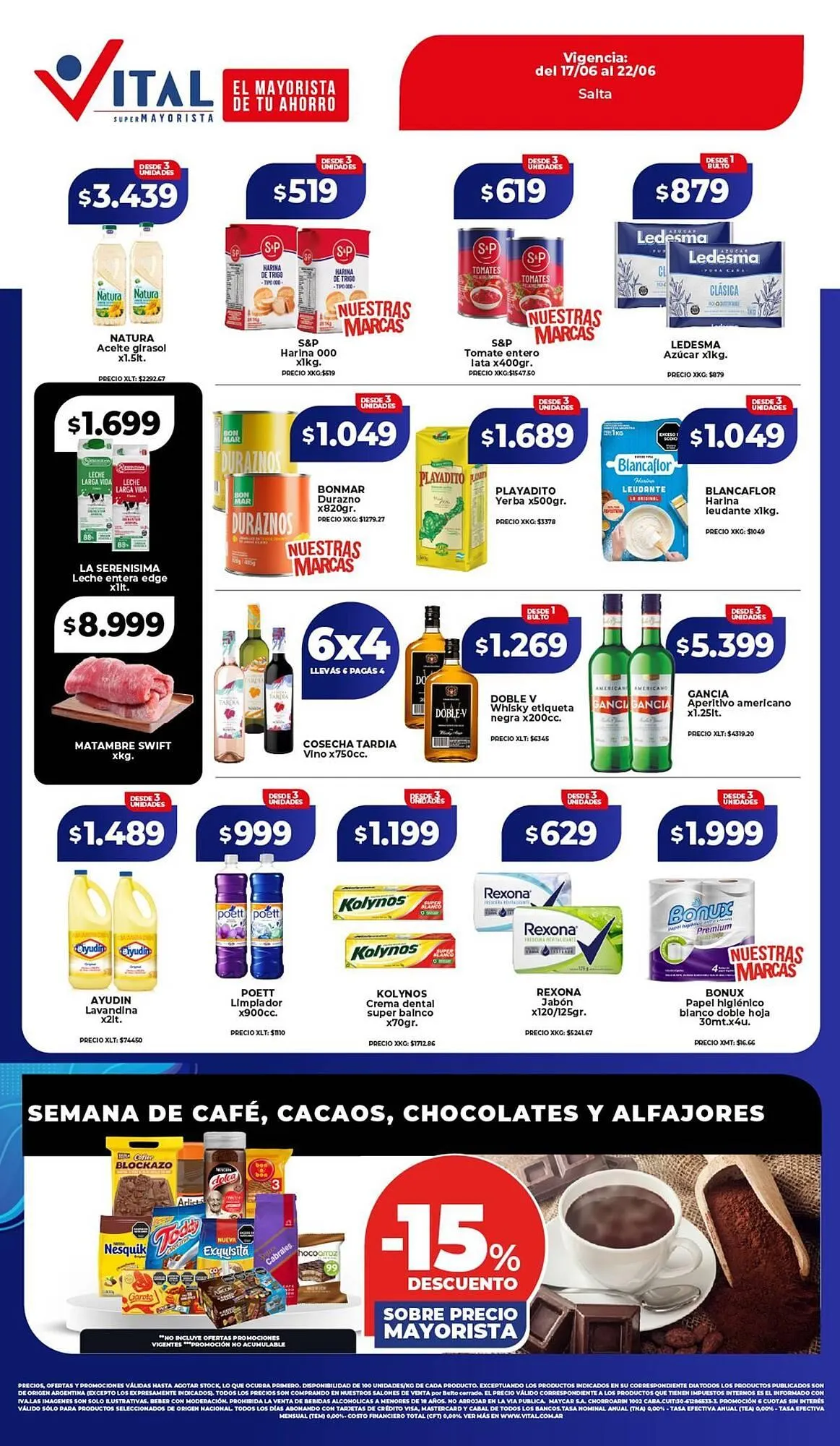 Ofertas de Catálogo Supermayorista Vital 17 de junio al 22 de junio 2025 - Página 1 del catálogo