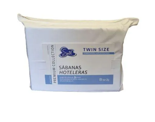 JUEGO DE SABANAS SUTIL HOTELERAS PREMIUN COLLECTION Twin Blanco