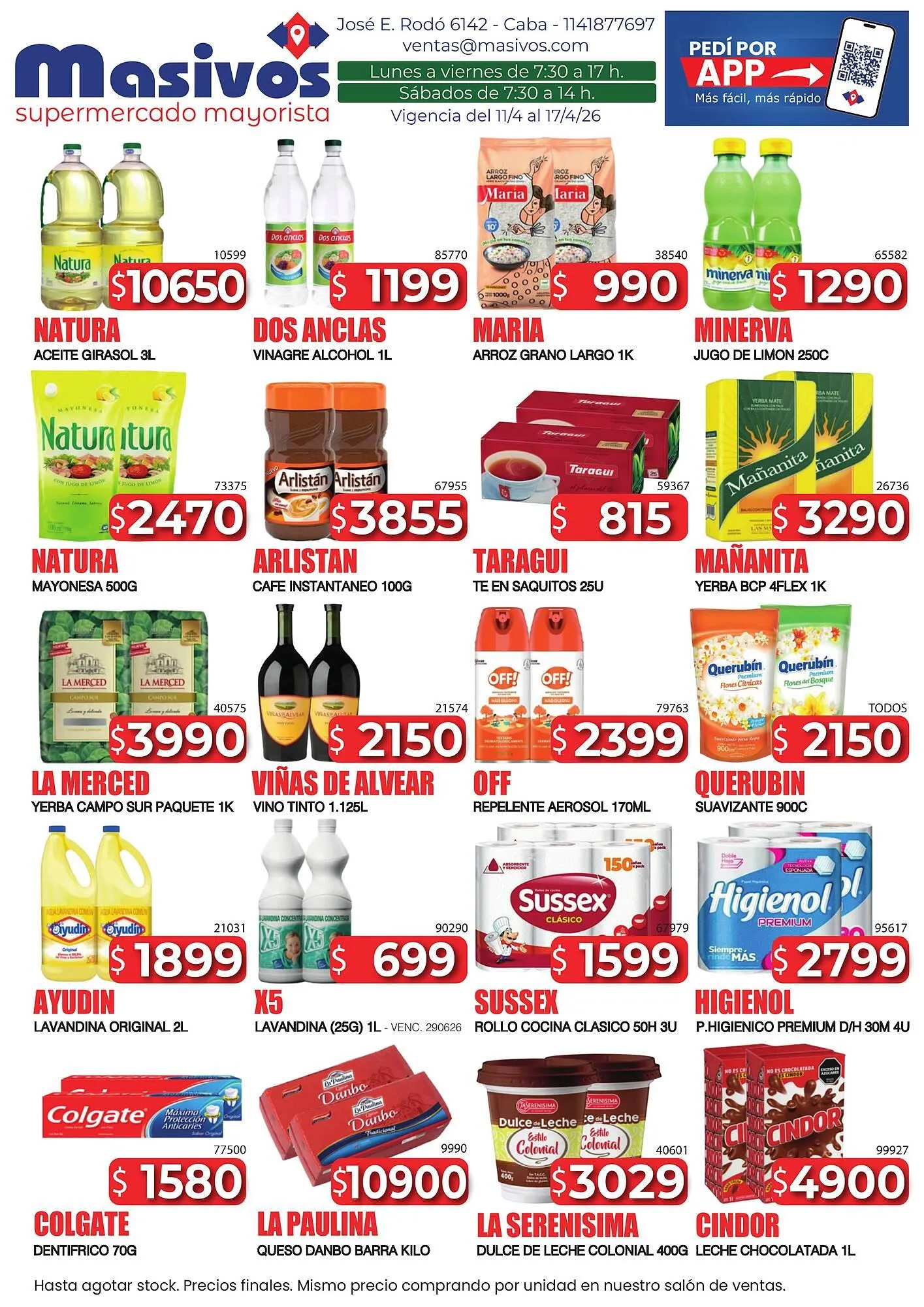 Ofertas de Catálogo Masivos 11 de abril al 17 de abril 2026 - Página 1 del catálogo