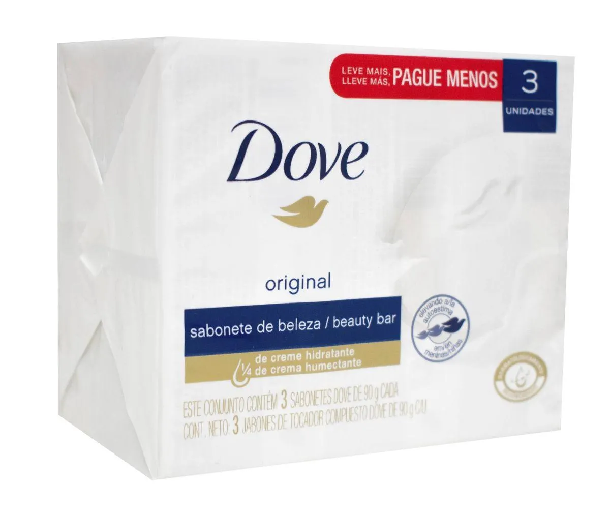 Jabones Dove Blanco 90g 3 Un