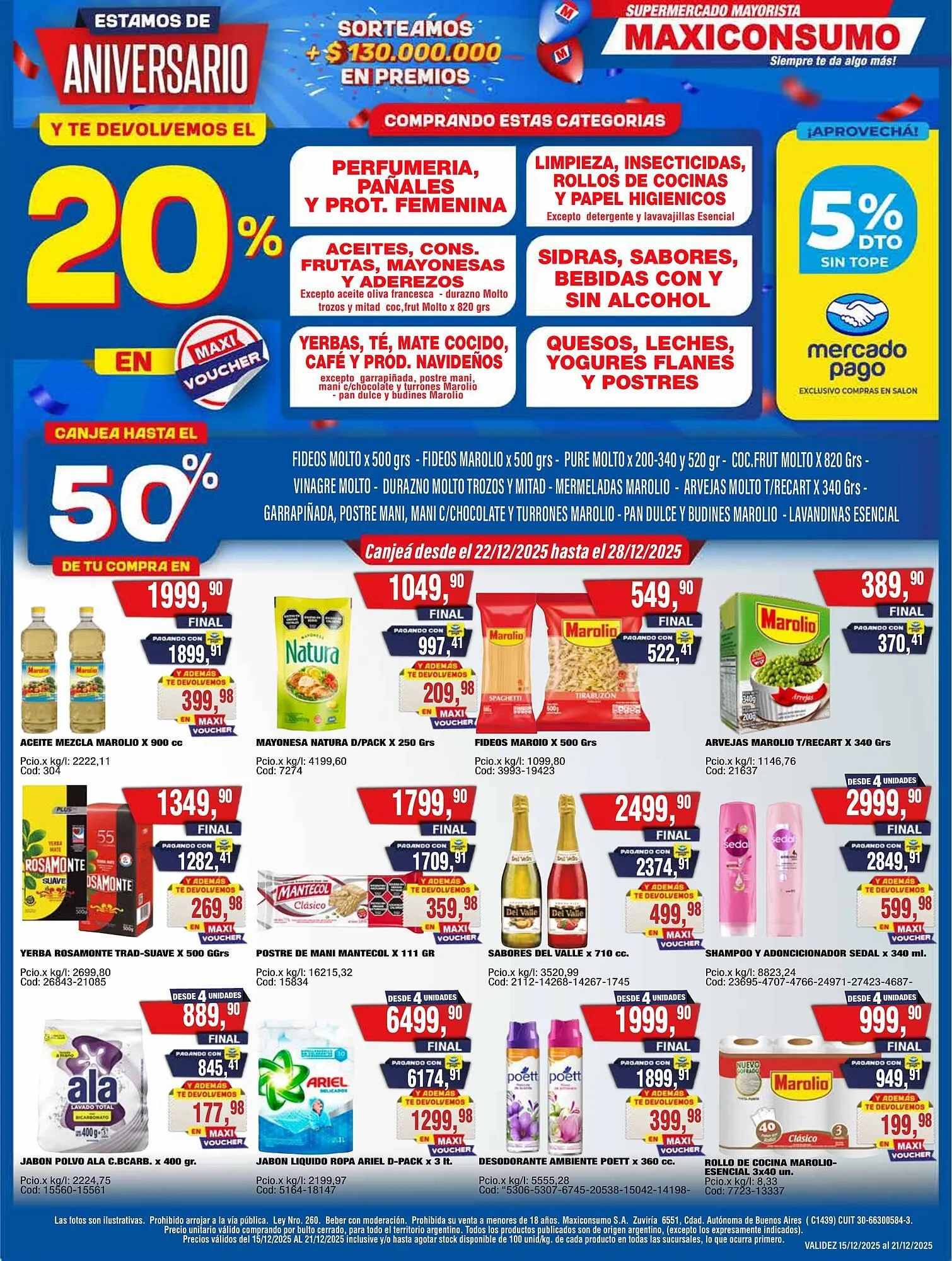 Ofertas de Revista Maxiconsumo 15 de diciembre al 21 de diciembre 2025 - Página 1 del catálogo