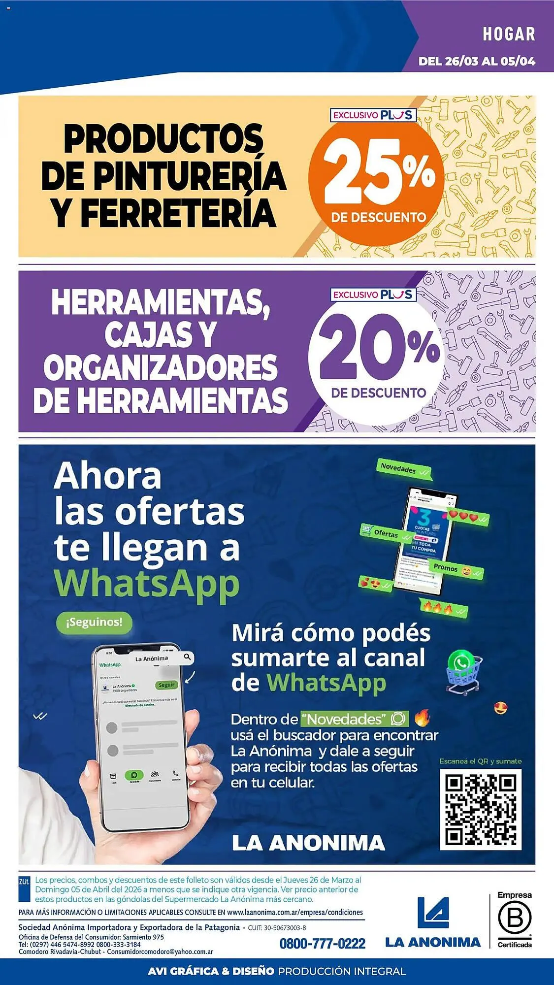 Ofertas de Catálogo La Anonima 26 de marzo al 5 de abril 2026 - Página 40 del catálogo