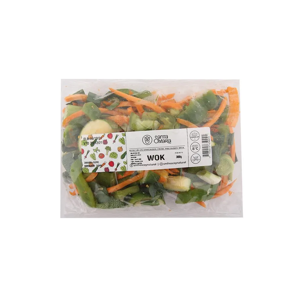 Vegetales Cortados P/Wok Santa Maria Bol 300 Grm