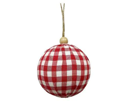 Esfera navideña Cuadrille Cotidiana roja 10 cm