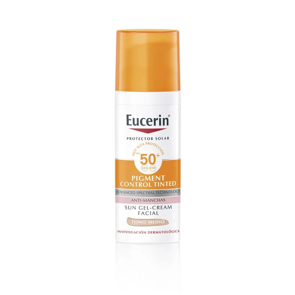 Protector Solar Facial Eucerin Pigment Control Tono Medio Fps 50 para Todo Tipo de Piel x 50 ml