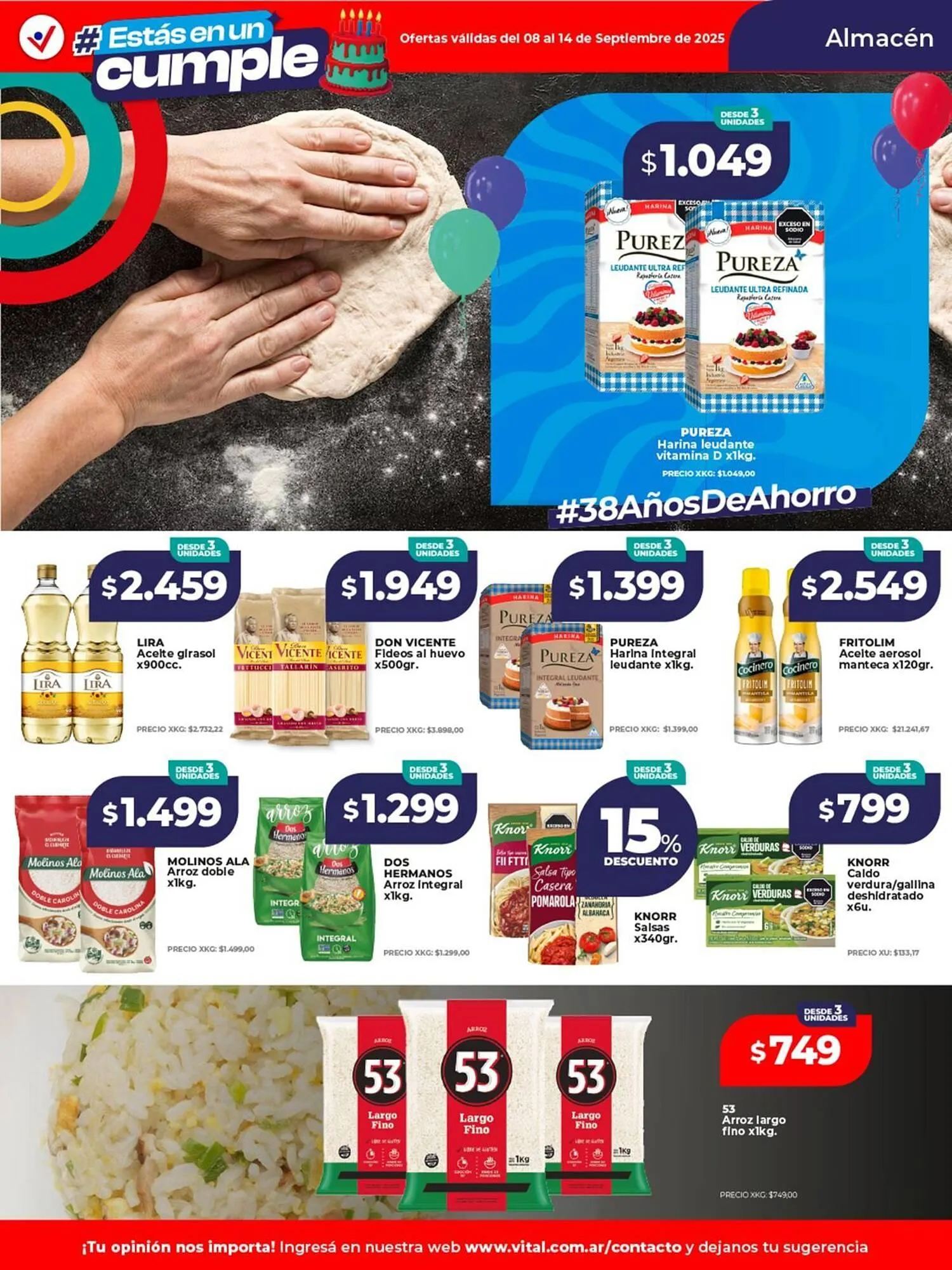 Ofertas de Catálogo Supermayorista Vital 8 de septiembre al 14 de septiembre 2025 - Página 15 del catálogo