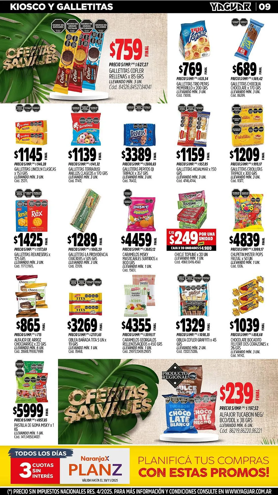 Ofertas de Catálogo Supermercados Yaguar 3 de noviembre al 10 de noviembre 2025 - Página 9 del catálogo