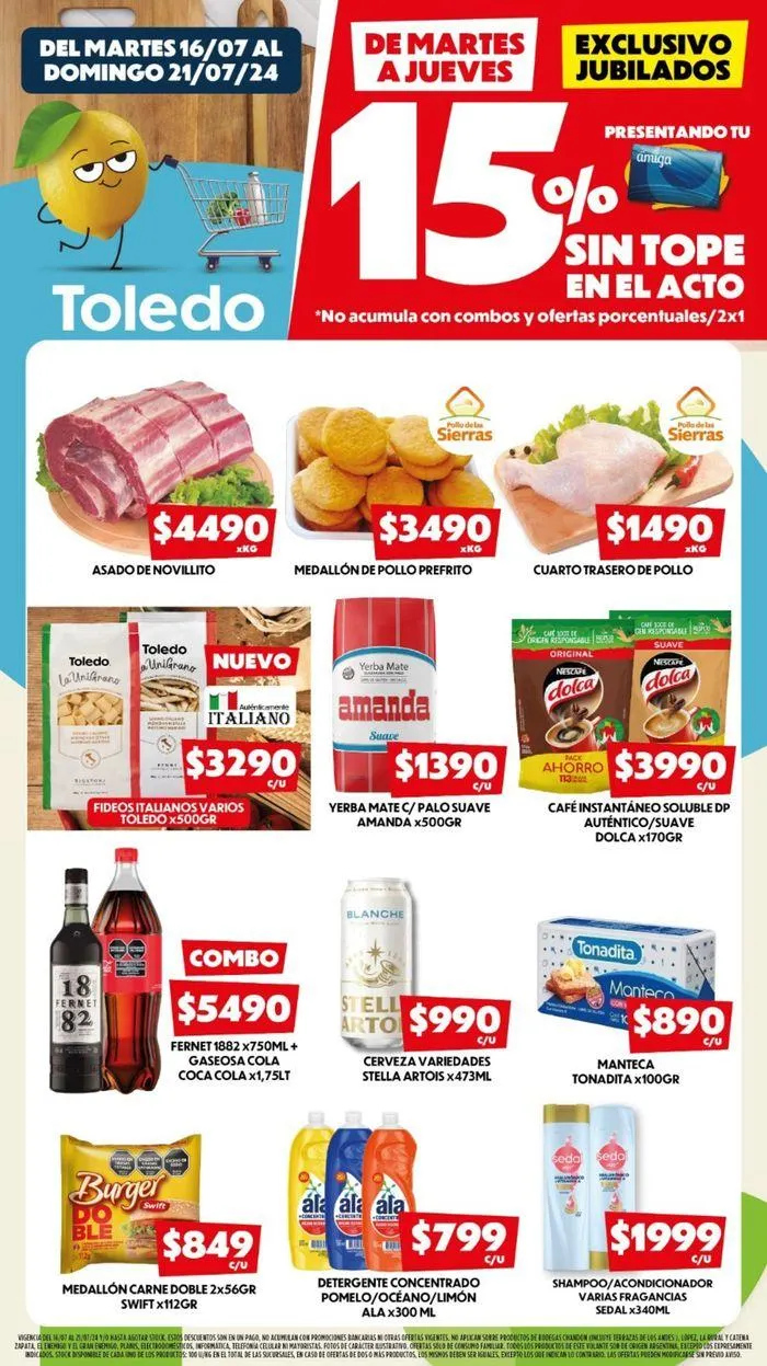 Ofertas de Catálogo Supermercados Toledo 16 de julio al 21 de julio 2024 - Página 1 del catálogo
