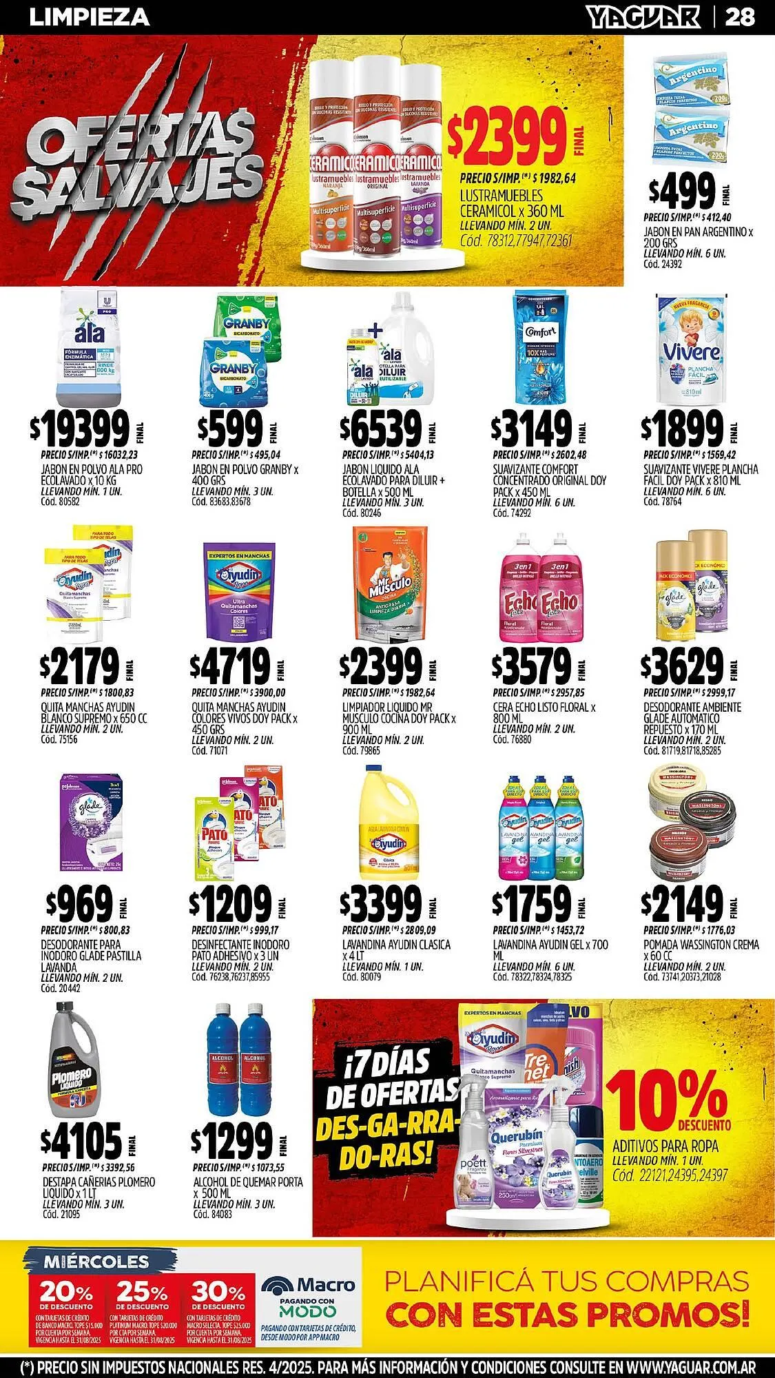 Ofertas de Catálogo Supermercados Yaguar 11 de agosto al 18 de agosto 2025 - Página 16 del catálogo