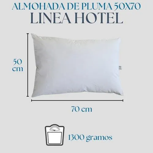 Pack 2 Almohadas de Pluma Pelikano Hogar Duvet 50x70 línea Hotel