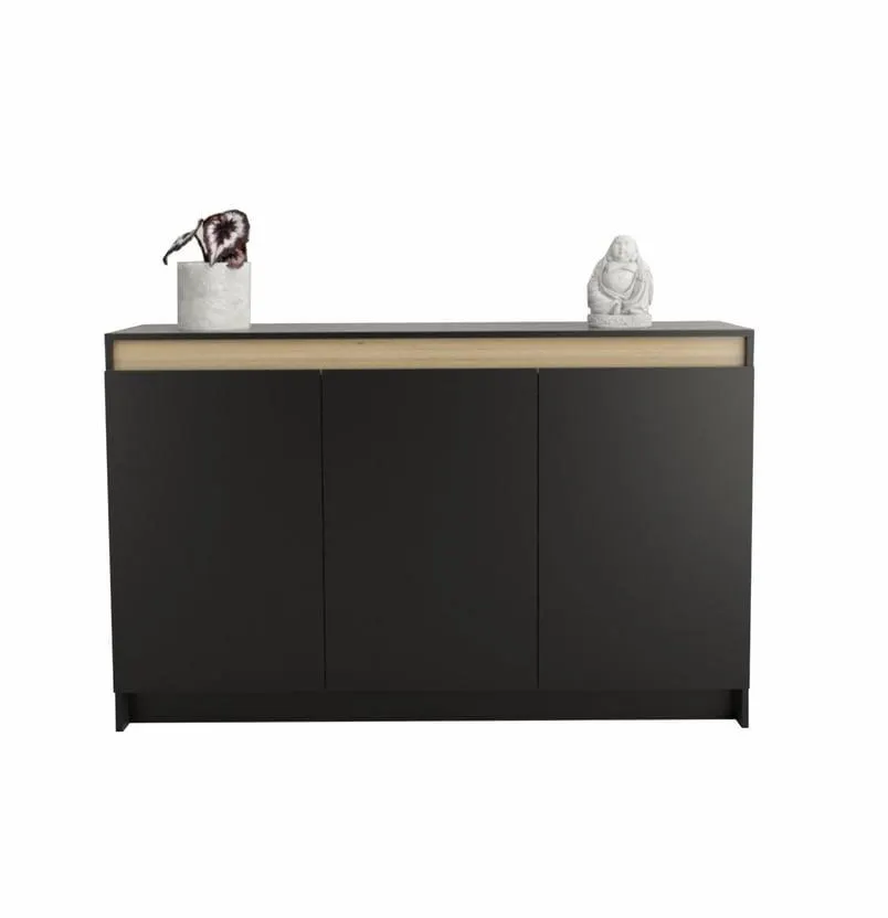 Vajillero Home 85 x 135 x 38 cm negro olmo