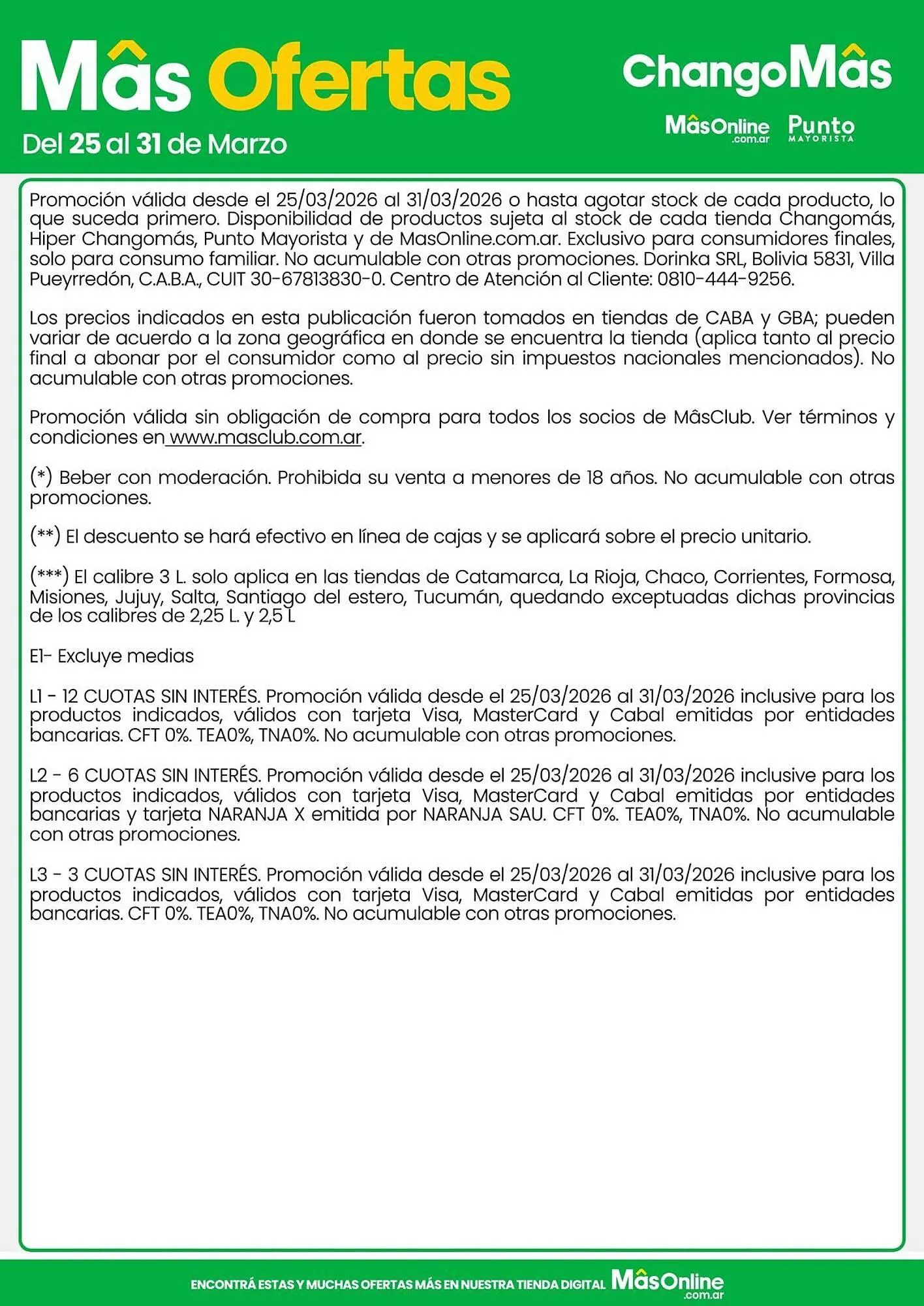 Ofertas de Catálogo Changomas 25 de marzo al 31 de marzo 2026 - Página 13 del catálogo