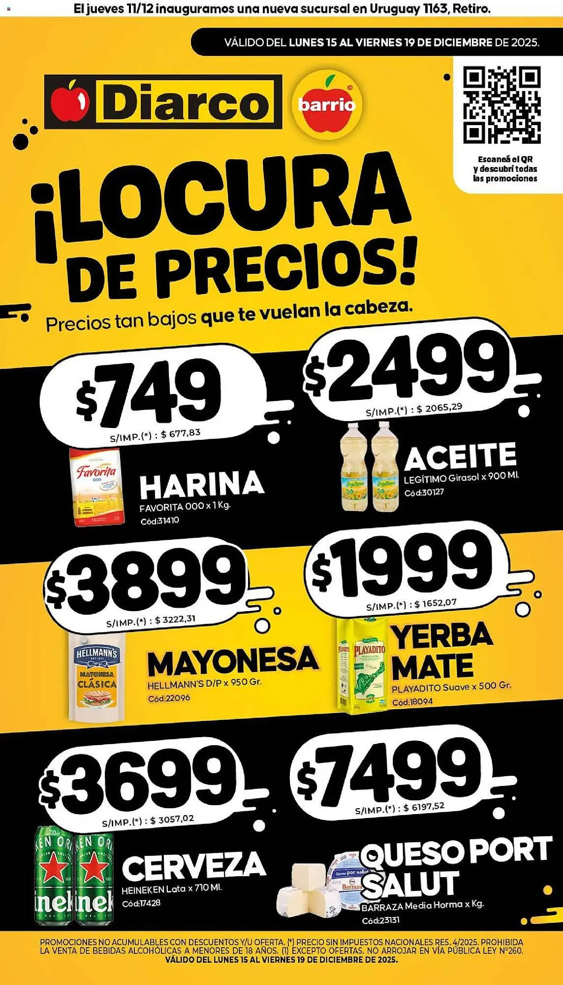 Ofertas de Catálogo Diarco 15 de diciembre al 19 de diciembre 2025 - Página 1 del catálogo