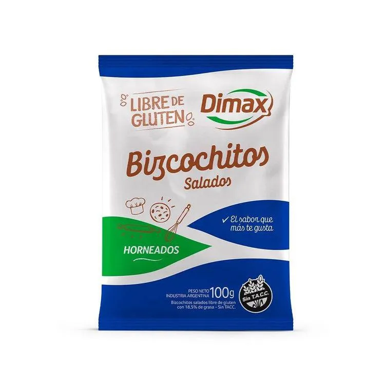 Bizcochitos Salados Sin TACC x 100 Gr - BIZCOCHITO SALADO S/TACC100GR