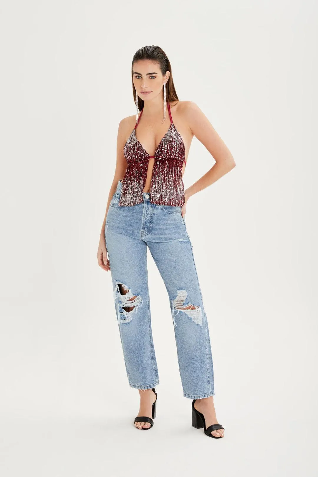 Top Daisy Night - Rojo