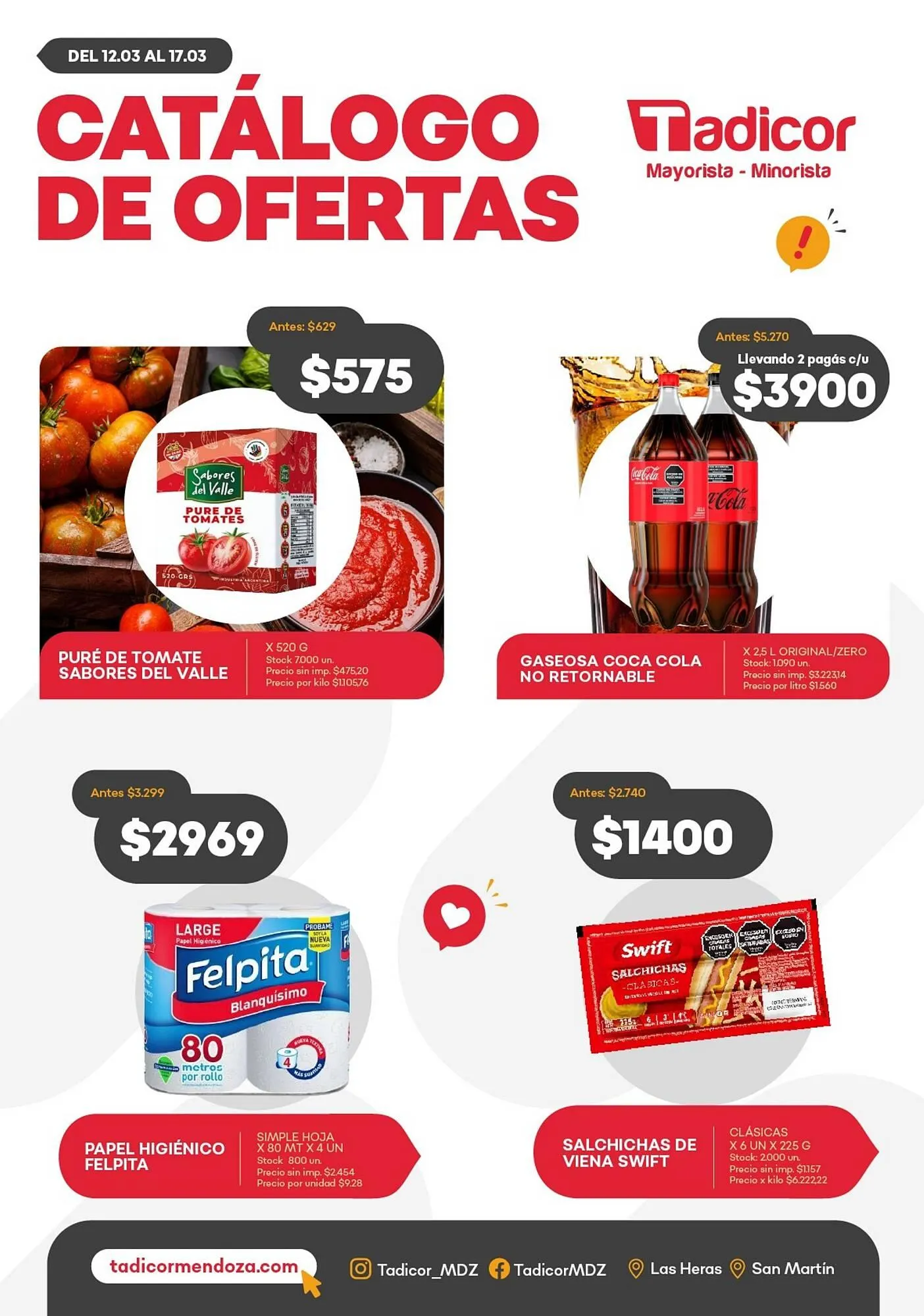 Ofertas de Catálogo Supermercados Tadicor 11 de marzo al 18 de marzo 2026 - Página 1 del catálogo