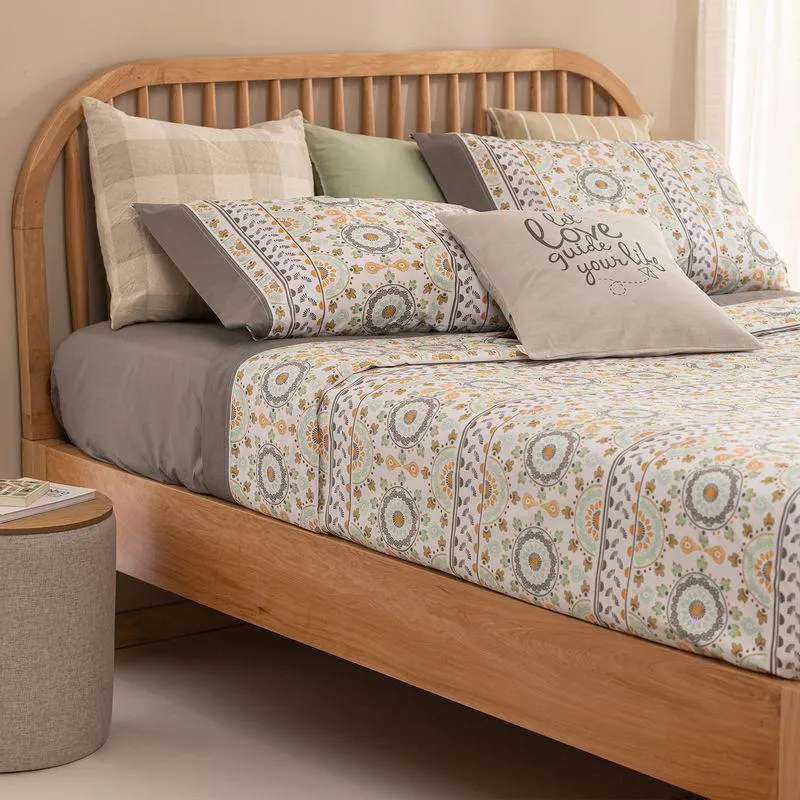 Juego de Sábanas Extra Queen Size Medio Mandala